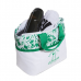 Adidas時尚小手提袋(白/綠印花)#5797