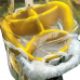 Kasco透明9.5"腳架球袋(黃點)#00414
