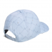 Adidas透氣運動帽(淺藍底/灰菱格)#1637