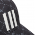 Adidas透氣運動帽(黑底/灰菱格)#2786