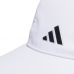 Adidas時尚透氣帽(白+緞帶)#5758