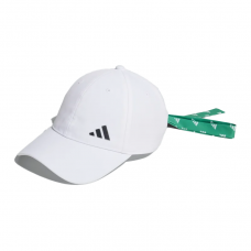Adidas時尚透氣帽(白+緞帶)#5758