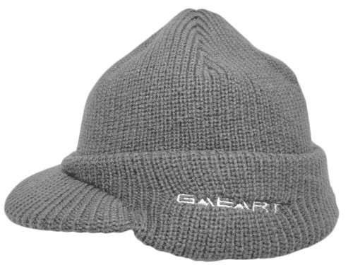 Kasco 時尚保暖有帽沿毛線帽(灰)#18302E
