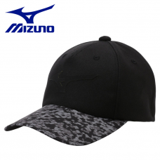 Mizuno運動帽(黑/印花帽沿)#250409