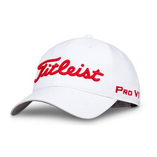Titleist Tour運動帽(白/紅字)#16
