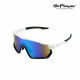 GoPlayer大框太陽眼鏡(白框鍍水銀)#50017