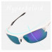 GoPlayer半框太陽眼鏡(白框鍍紫片)#50023
