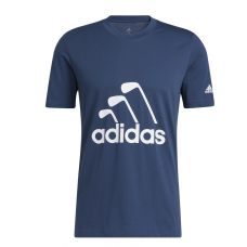 Adidas  高爾夫球圖短袖上衣(藍)#H08848
