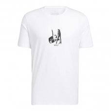Adidas交叉LA圖案圓領衫(白)#H59053
