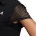 Adidas 女仕修身花網短袖POLO衫(黑)#HA0225