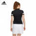 Adidas golf 三條紋女款短袖Polo衫(黑色) #FS6464