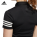 Adidas golf 三條紋女款短袖Polo衫(黑色) #FS6464