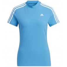 Adidas 女仕圓立領三條紋肩線短袖POLO衫(藍)#HA0221
