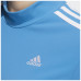 Adidas 女仕圓立領三條紋肩線短袖POLO衫(藍)#HA0221