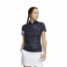 Adidas 女仕壓花短袖polo衫(深藍,白)#HA0219