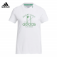 Adidas圓領女衫(白.綠圖)#9027