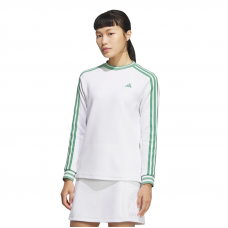 Adidas女圓領套頭長袖上衣(白/綠)#4804