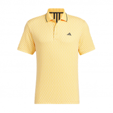 Adidas Polo衫(亮黃底白線印花)#6647