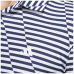 Adidas男短袖Polo衫(白底深藍條)#4393