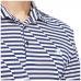 Adidas男短袖Polo衫(白底深藍條)#4393
