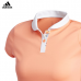Adidas短袖上衣(桔/白領)#5302