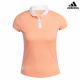 Adidas短袖上衣(桔/白領)#5302