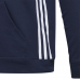 Adidas青少年長袖棉T(深藍/白3直條)#3511