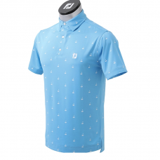 FootJoy ProDry 印花男短袖Polo衫 (藍) #86807