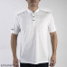 Mizuno 斜紋品牌印花短袖POLO衫(白)#E2TA2006