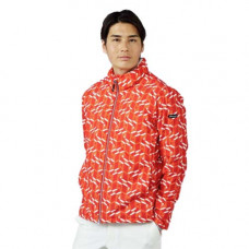 Mizuno防風羽絨夾克(白/桔紅圖)#50753