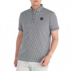 Mizuno透氣涼爽短袖Polo衫(黑白細格)#02271