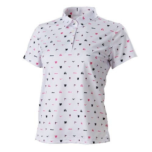 Mizuno女Polo衫(白/粉.深藍TEE.球車..印圖)#20201