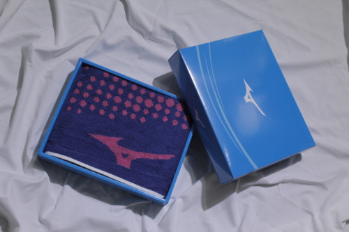 Ｍizuno 運動毛巾禮盒 (藍/紅)