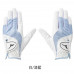 Mizuno女全天候雙手手套(白/淺藍)#55421