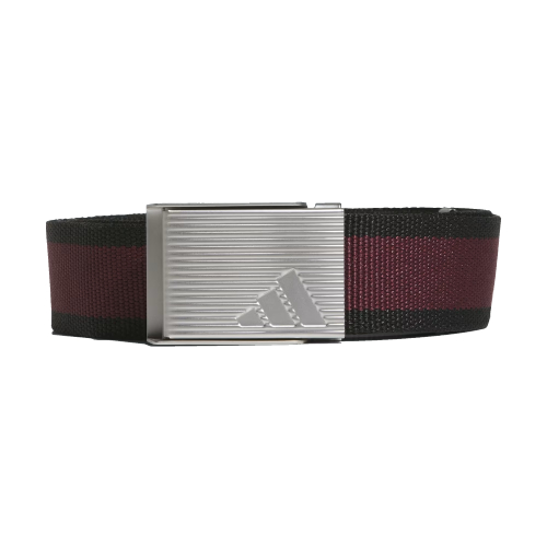 Adidas帆布雙面腰帶(金屬方頭/酒紅.黑邊.黑)#KQ7728 Adidas帆布雙面腰帶(金屬方頭/酒紅.黑邊.黑)#KQ7728