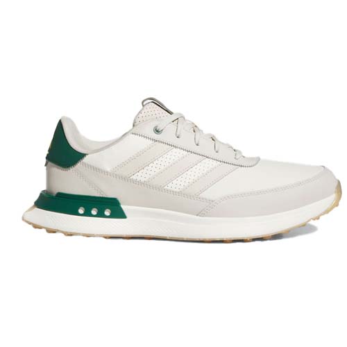Adidas SL真皮軟釘鞋(白.卡/綠)#8522