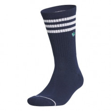 Adidas 三葉 男運動中筒短襪(深藍.白)#KB8674