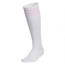 Adidas女膝上長筒襪(白/粉邊)#7324